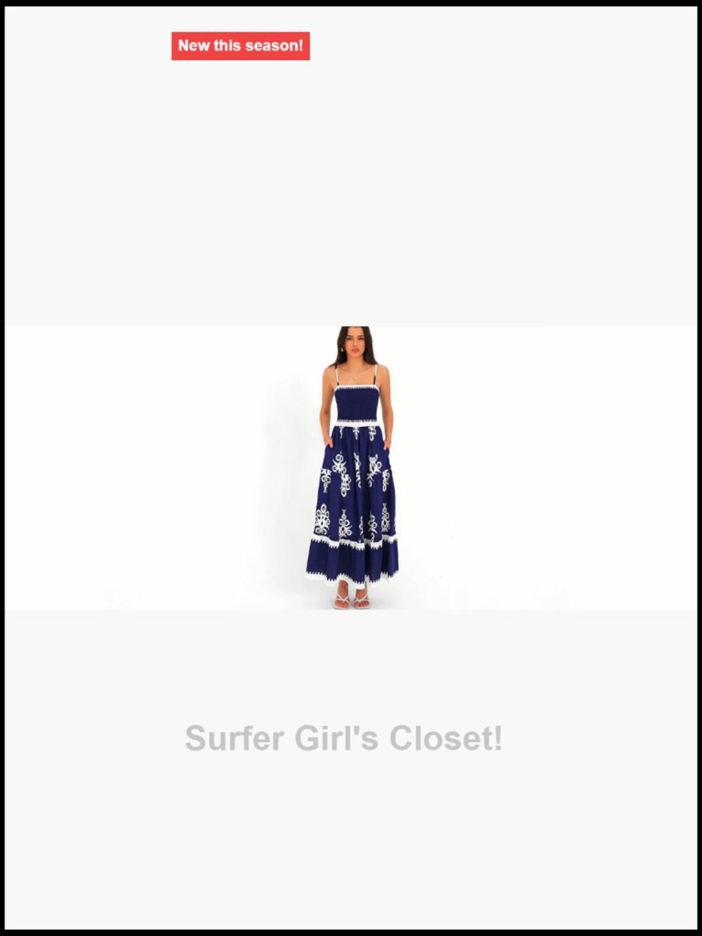 Boho Maxi Dress Spaghetti Strap Smocked A-Line Sun Dress - Picture 6 of 7